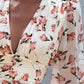 Puff Lantern Sleeve Ruched Floral Print Dress
