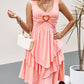 Heart Ring Decor Sleeveless Layered Dress