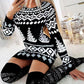Christmas Fair Isle Pattern Print Long Sleeve Bodycon Dress