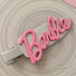 1pc Rhinestone Decor Barbie Letter Pattern Duckbilled Hair Clip