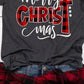 Christmas Letter Plaid Print Casual T shirt