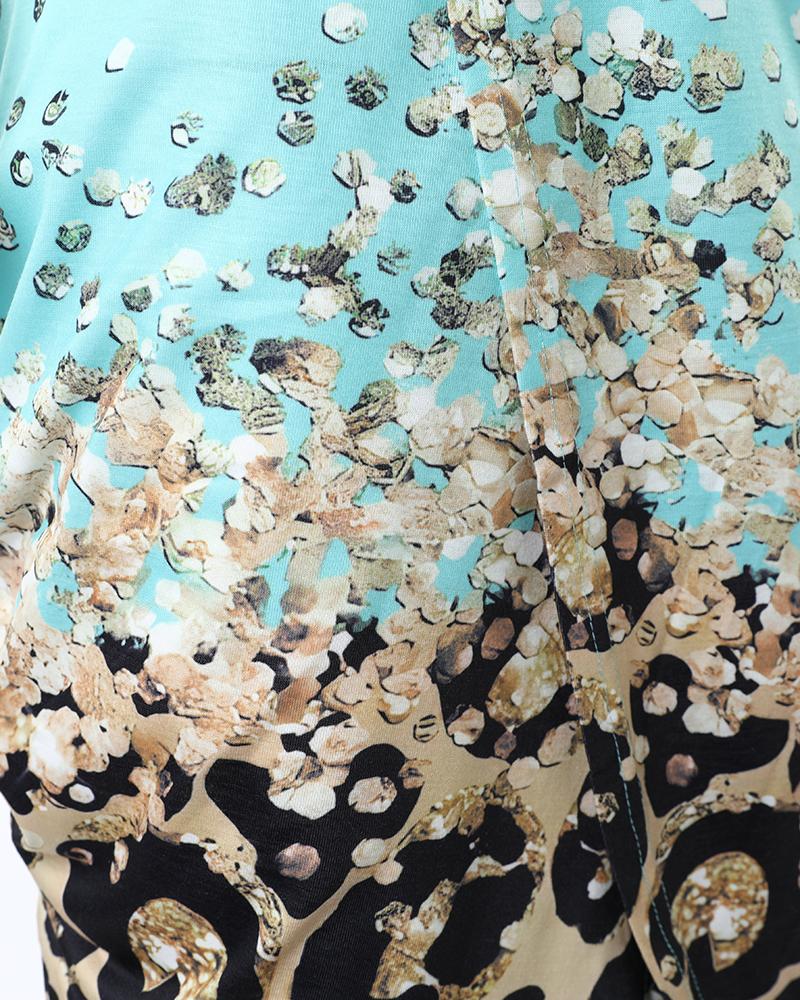 Faith Contrast Leopard Print Overlap Wrap Casual Dress