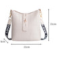 Crocodile Letter Tape Strap Crossbody Shoulder Bag