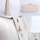 Crocodile Letter Tape Strap Crossbody Shoulder Bag