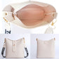 Crocodile Letter Tape Strap Crossbody Shoulder Bag