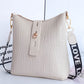 Crocodile Letter Tape Strap Crossbody Shoulder Bag