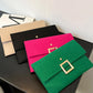Crocodile Square Magnet Flap Clutch Bag