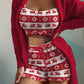 3PCS Christmas Fair Isle Pattern Print Fluffy Cami Set With Cardigan