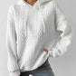 Cable Textured Hooded Sweatshirt