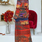 Lantern Sleeve Mixed Print Slit Longline Coat