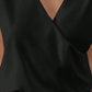 Notch Neck Wrap Sleeveless Blouse