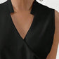 Notch Neck Wrap Sleeveless Blouse