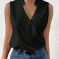 Notch Neck Wrap Sleeveless Blouse