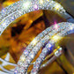 1Pair Sparkling Rhinestone Decor Hoop Earrings