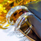 1Pair Sparkling Rhinestone Decor Hoop Earrings