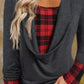 Contrast Plaid Fake Two Piece Long Sleeve Top