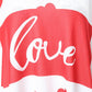 Valentine's Day Heart Love Print Batwing Sleeve Top