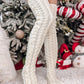 1Pair Cable Knit Over The Calf Fluffy Tube Socks