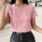 Floral Pattern Short Sleeve Top