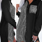 Contrast Sequin Pocket Design Shirt Dress