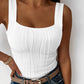 Square Neck Textured Tank Top
