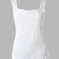 Square Neck Textured Tank Top