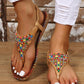 Bohemian Beaded Stretchy Ankle Strap Beach Sandals