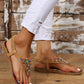 Bohemian Beaded Stretchy Ankle Strap Beach Sandals