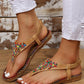 Bohemian Beaded Stretchy Ankle Strap Beach Sandals