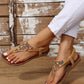 Bohemian Beaded Stretchy Ankle Strap Beach Sandals