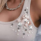 Bowknot Decor Beaded Casual Tank Top