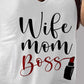 Mother's Day Gift V Neck Letter Print Short Sleeve T shirt