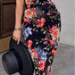 Backless Floral Print Sleeveless Skinny Dress