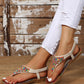 Bohemian Beaded Stretchy Ankle Strap Beach Sandals