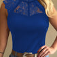 Lace Patch Sleeveless Top