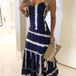 Tie Dye Print Spaghetti Strap Maxi Dress