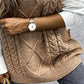 V Neck Cable Knit Sweater Vest