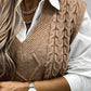 V Neck Cable Knit Sweater Vest