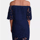 Off Shoulder Hollow Out Lace Dress