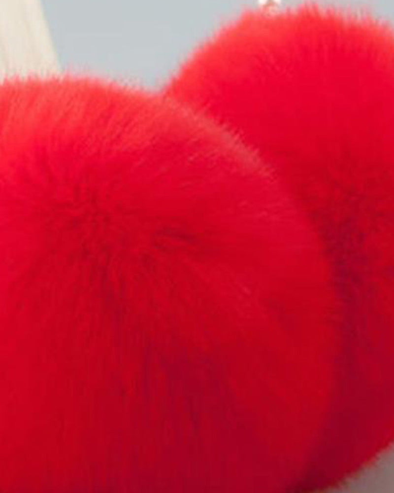 1PCS Faux Fur Beaded Winter Earmuffs Ear Warmers