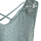 Eyelet Embroidery Crisscross Lace Patch Tank Top