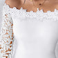 Off Shoulder Hollow Out Lace Patch Top