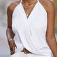 Halter Sleeveless Wrap Tank Top