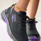 Contrast Paneled Lace up Breathable Sneakers