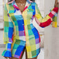 Plaid Print Long Sleeve Button Down Shirt Dress