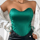 Lace up Fishbone Hanky Hem Corset Top