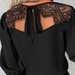 Eyelash Lace Patch Tied Detail Top