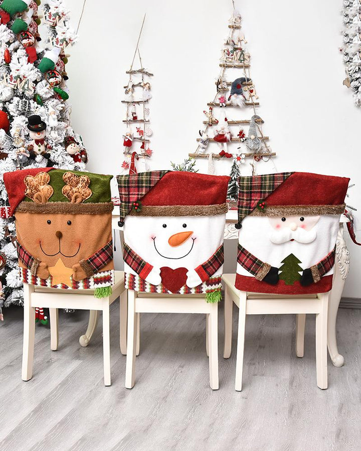 Christmas Ornament Chair Cover Home Decor Chair Seat Cover