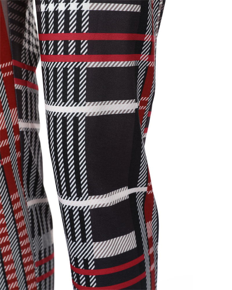 Shawl Collar Single Button Blazer & Plaid Pants Set