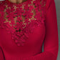 Lace Patch Long Sleeve Top